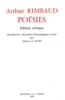 Poésies, Édition critique; introduction, classement chronologique et notes par Marcel A. Ruff