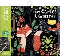 MES CARTES A GRATTER - FORET - 10 CARTES ET UN CRAYON EN BOIS, 10 CARTES ET UN CRAYON EN BOIS