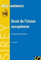 Droit de l'Union européenne - 4e éd., Aide-mémoire Sirey