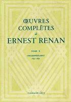 Oeuvres complètes de Ernest Renan - tome X, Correspondance 1845-1892