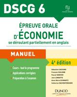 DCG, 6, DSCG 6 - Épreuve orale d'économie se déroulant partiellement en anglais - 4e éd., Manuel