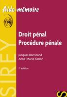 Droit pénal, procédure pénale - 7e éd., Aide-mémoire Sirey