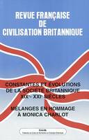 Revue française de civilisation britannique, vol. XII(4)/printemps 2004, Constantes et évolutions de la société britannique, 19e-20e siècles.