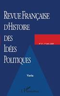 Revue Française d'Histoire des Idées Politiques, Varia