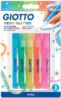 Giotto Stylo Gel Deco - Blister 5 stylos 10 5ml gel  Flash