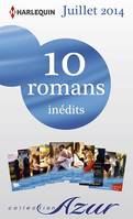 10 romans Azur inédits + 1 gratuit (n°3485 à 3494 - Juillet 2014), Harlequin collection Azur