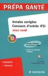 Annales corrigées Concours d'entrée IFSI