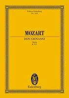 Don Giovanni, Opéra. KV 527. soloists, choir and orchestra. Partition d'étude.