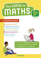 Mon cahier de maths 5e (2018)