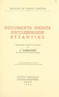 Documents inédits d'ecclésiologie byzantine