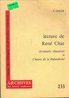 Lecture de René Char. Aromates chasseurs et chants de la Balandrane