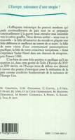 L'Europe, naissance d'une utopie ?, Genèse de l'idée d'Europe du XVIè au XIXè siècles