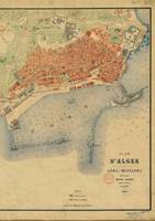 Carnet ligné Plan d'Alger, Jourdan, 1888