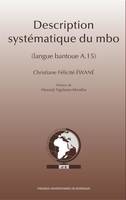 Description systématique du mbo, Langue bantoue a 15