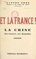 Et la France !, La crise : ses causes, ses remèdes