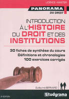 Introduction à l'histoire du droit des institutions, du Ve au XVIIIe siècle