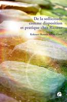 De la sollicitude comme disposition et pratique chez Ricoeur