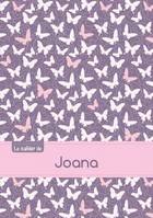 Le cahier de Joana - Petits carreaux, 96p, A5 - Papillons Mauve