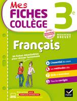 Mes fiches collège Français 3e, 40 fiches de révision et 120 exercices corrigés