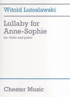 Lullaby for Anne-Sophie