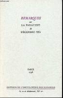 Remarques sur la paralysie de décembre 1995