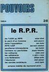 Pouvoirs, n° 28, Le RPR