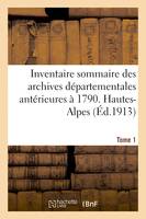 Inventaire sommaire des archives départementales antérieures à 1790. Hautes-Alpes. Tome 1, Série H. Clergé régulier. Archives de l'abbaye de Boscodon, articles 1-60