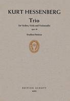 Trio, op. 48. violin, viola and cello. Partition d'étude.