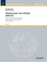 Pavane pour une infante défunte, flute, oboe, clarinet, horn and bassoon. Partition et parties.