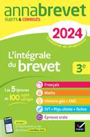 Annales du brevet Annabrevet 2024 L'intégrale du Brevet 3e (tout-en-un), toutes les matières des épreuves écrites et l'épreuve orale