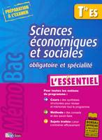 Sciences économiques et sociales Terminale ES