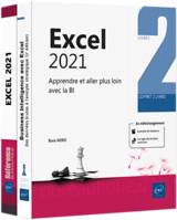 Excel 2021 - Coffret de 2 livres : Apprendre et aller plus loin avec la BI, Coffret de 2 livres : Apprendre et aller plus loin avec la BI