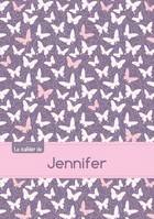 Le cahier de Jennifer - Séyès, 96p, A5 - Papillons Mauve