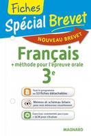 Spécial Brevet Fiches Français 3e, Tout le programme en 53 fiches, mémos, schémas-bilans, exercices et QCM