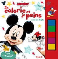 Disney Mickey et ses amis Je colorie et je peins avec les doigts