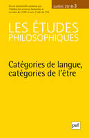 études philosophiques 2018, n° 3, Catégories de langues / Catégories de l'être