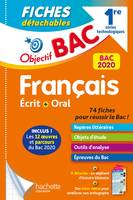 Français écrit et oral 1res technologiques / bac 2020