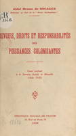Devoirs, droits et responsabilités des puissances colonisantes, Cours professé à la Semaine sociale de Marseille (août 1930)