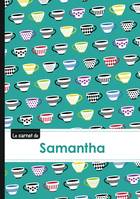 CARNET SAMANTHA LIGNES,96P,A5 COFFEECUPS