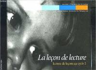 La leçon de lecture. Lecture de leçons au cycle 2, lecture de leçons au cycle 2