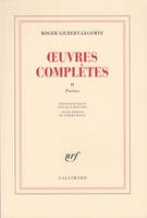 Œuvres complètes (Tome 2-Poésies), Poésies