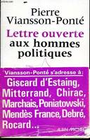 Lettre ouverte aux hommes politiques