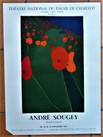 André Sougey. Affiche éditée à l'occasion de l'exposition au Théâtre National du Palais de Chaillot, Galerie sous foyer; du 16 au 29 Septemmbre 1964