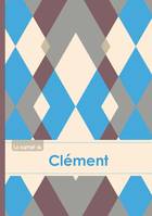 Le carnet de Clément - Lignes, 96p, A5 - Jacquard Bleu Gris Taupe