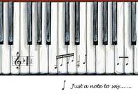 Carte postale - Piano Keys Design