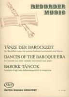 Tänze der Barockzeit, für Blockflöte (oder ein anderes Melodie-Instrument) und Klavier