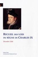 Recueil des lois du règne de Charles IX, Décembre 1560