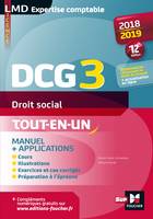3, DCG 3 - Droit social - Manuel et applications - 2018-2019 - 12e édition - Préparation complète