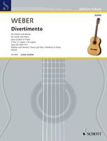 Divertimento, pour Guitare et Piano Edité s'après le texte de l'Edition Complète Carl-Maria-von Weber. op. 38. WeV P.13. guitar and piano.