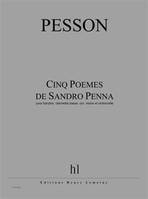 Poèmes de Sandro Penna (5), Baryton, clarinette basse, cor, violon et violoncelle